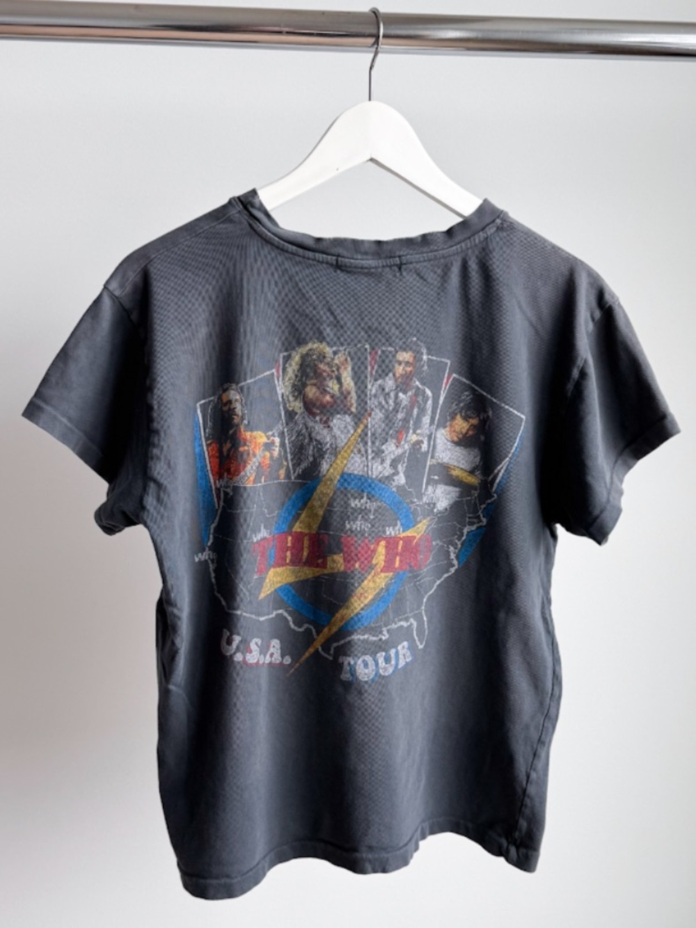 Daydreamer The Who 1980 Tour Tee S 19.25x22 Sun Faded Distressed Gray